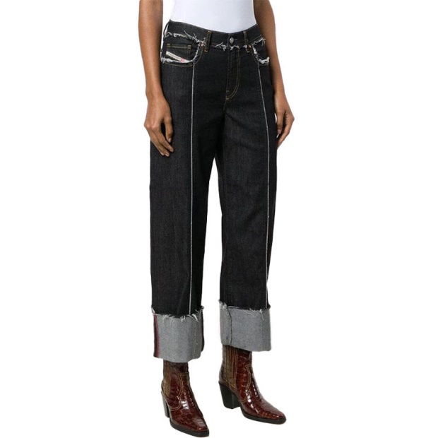 Widee F 0699G Women's Jeans Denim Regular Straight High Waist Fit Pants Diesel UK