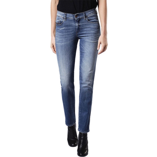 Sandy 0681U Women's Jeans Regular Slim Straight Regular Waist Fit Trouser Diesel UK