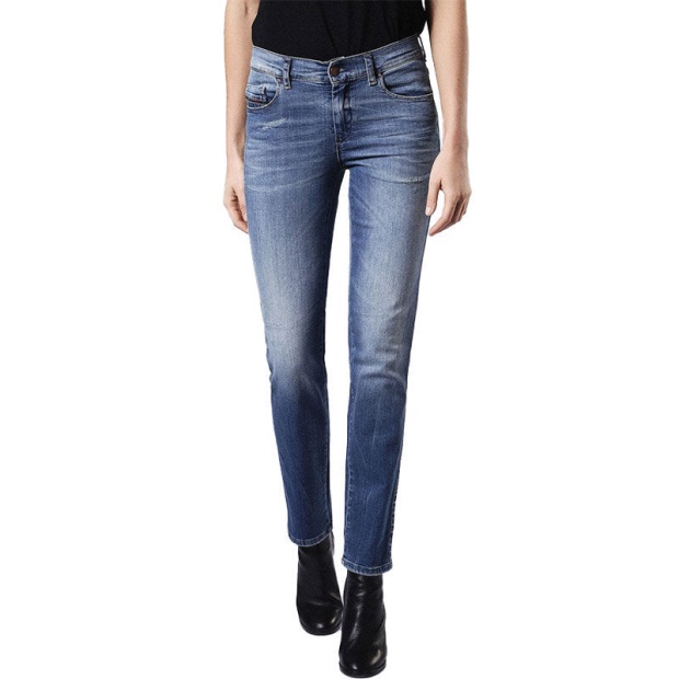 Sandy 0681U Women's Jeans Regular Slim Straight Regular Waist Fit Trouser Diesel UK
